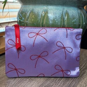 🪷5 for $20🪷 Ipsy Lavender Pouch with Red Bow Accents